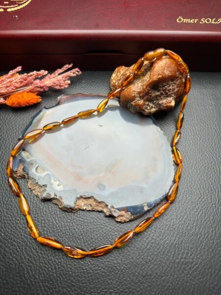 Damla Kehribar Yetişkin Kolye