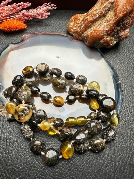 Damla Kehribar Yetişkin Kolye