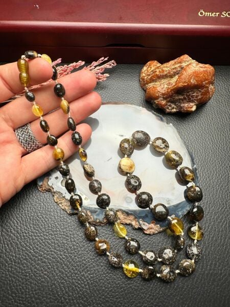 Damla Kehribar Yetişkin Kolye