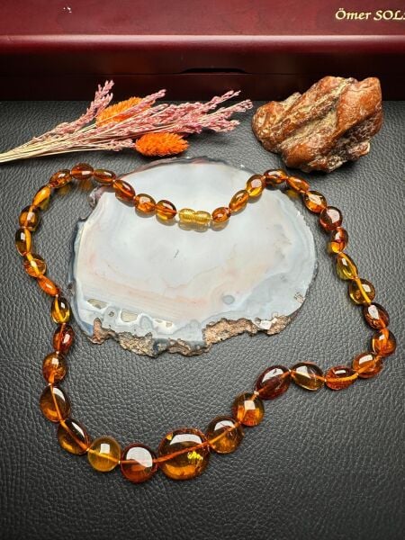 Damla Kehribar Yetişkin Kolye