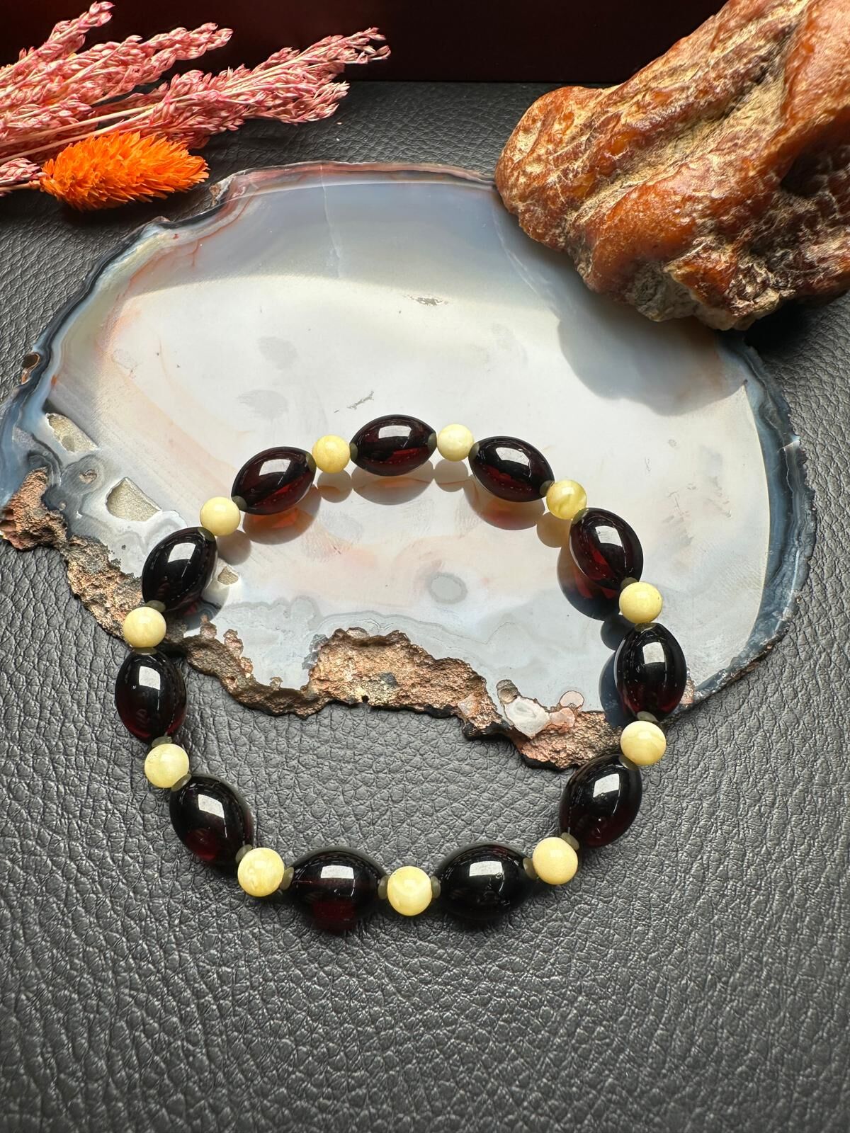 Damla Kehribar Bileklik