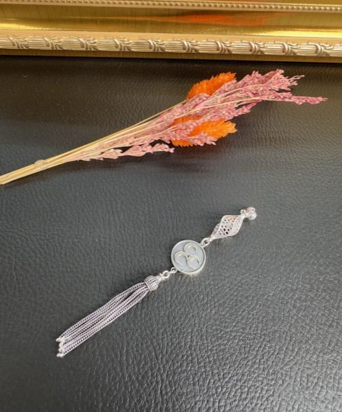 Özel Tasarım Üç Hilal Gümüş Püskül