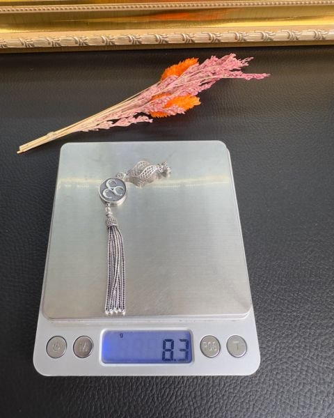 Özel Tasarım Üç Hilal Gümüş Püskül