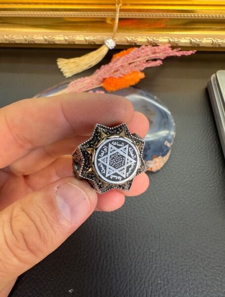 Davut Yıldızı Model Gümüş Yüzük