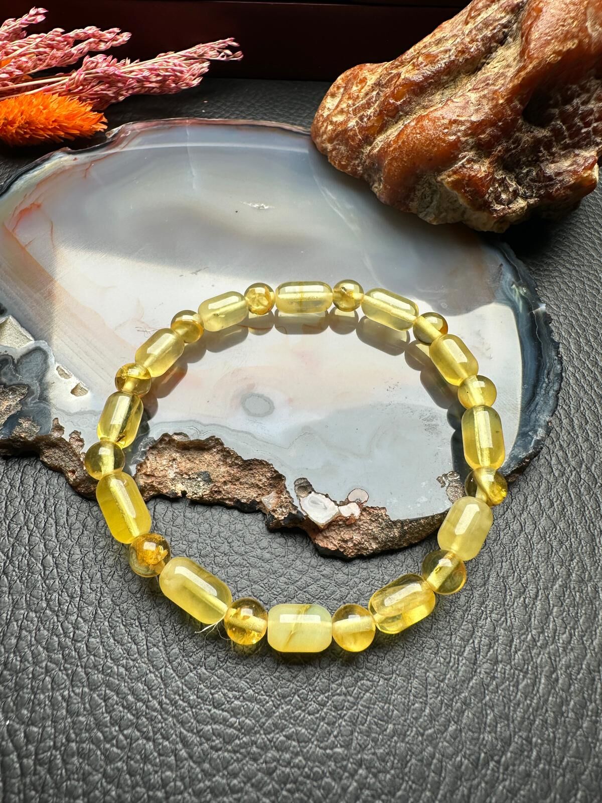 Damla Kehribar Bileklik