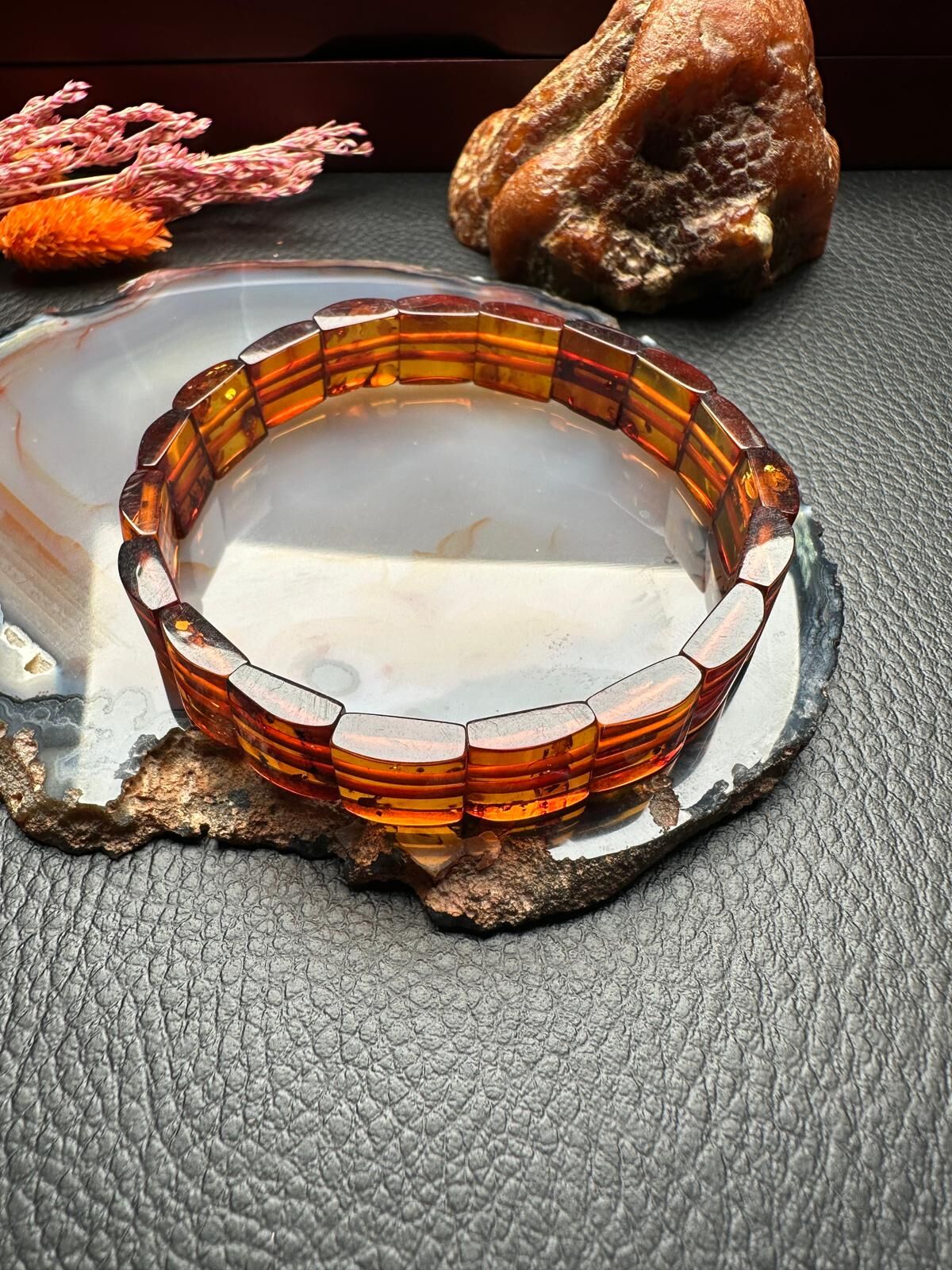 Damla Kehribar Bileklik