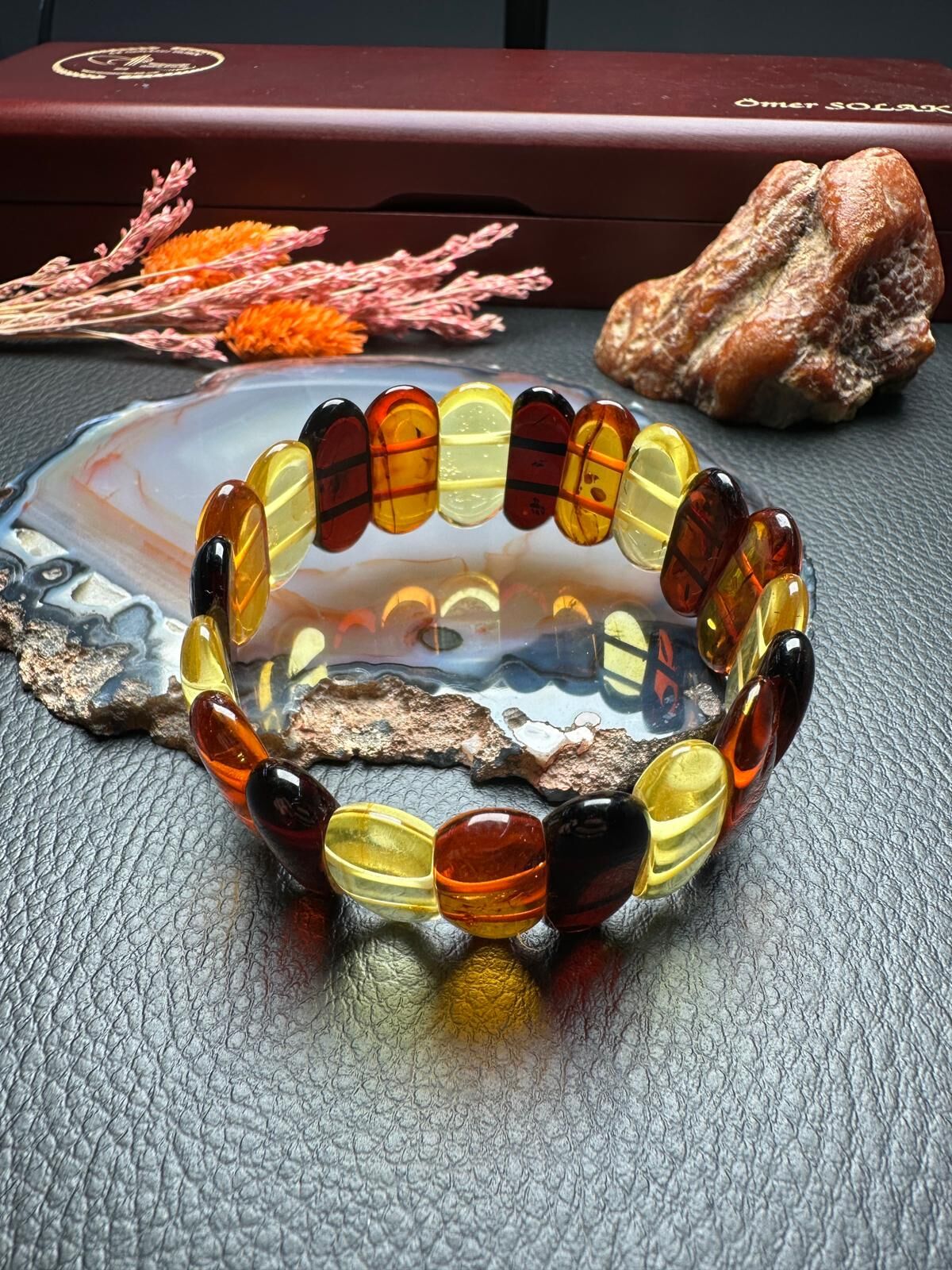 Damla Kehribar Bileklik