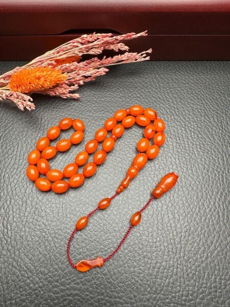 Badem Model  Sıkma Kehribar Tesbih