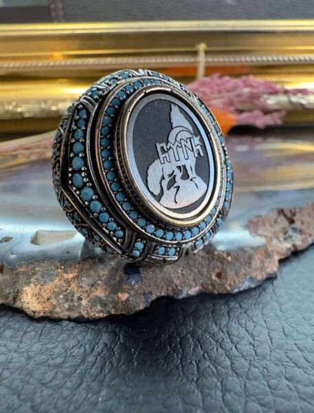 Bozkurt Tasarım Firuze Taşlı Gümüş Yüzük