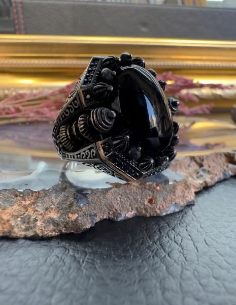 Onix Taşlı Cami Model Gümüş Yüzük