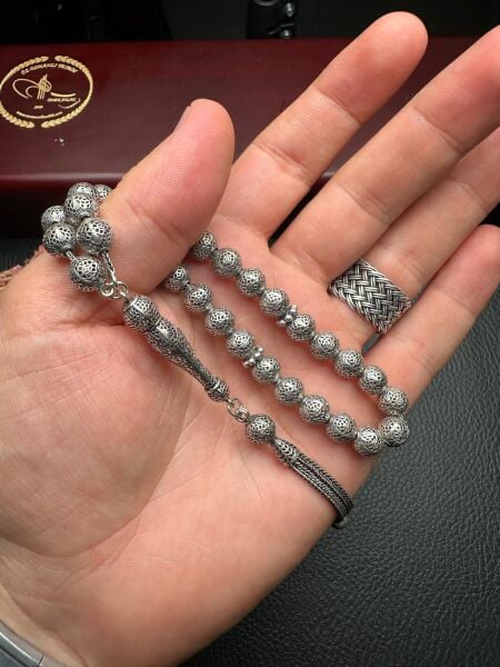 Küre Model Gümüş Tesbih