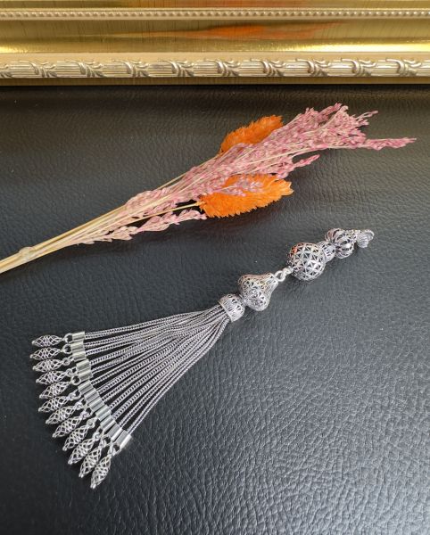 Özel Tasarım Fizyon Gümüş Püskül