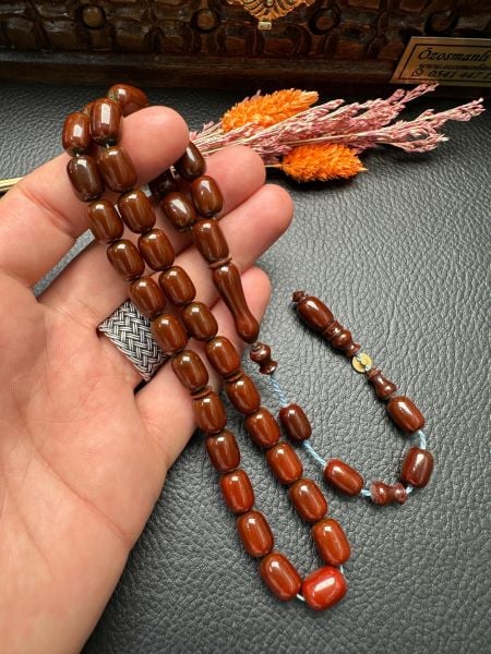 Sıkma Kehribar Tesbih