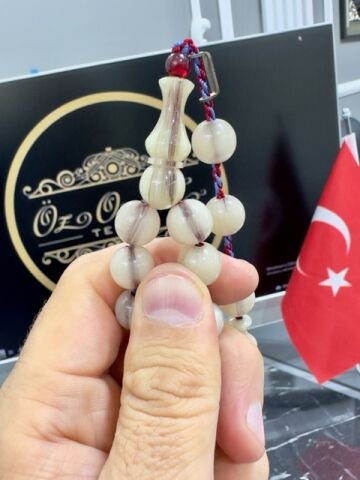 Küre Model Beyaz Renk Hareli Katalin Tesbih