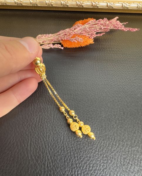 Özel Tasarım Altın Yaldız Kaplama Gümüş Püskül