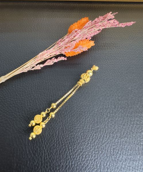 Özel Tasarım Altın Yaldız Kaplama Gümüş Püskül