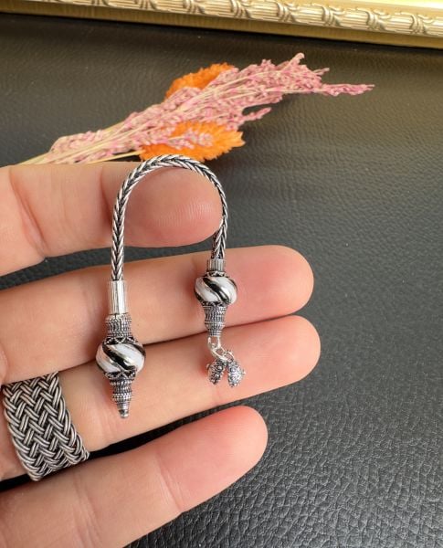 Özel Taraftar Tasarım Mineli Gümüş Püskül