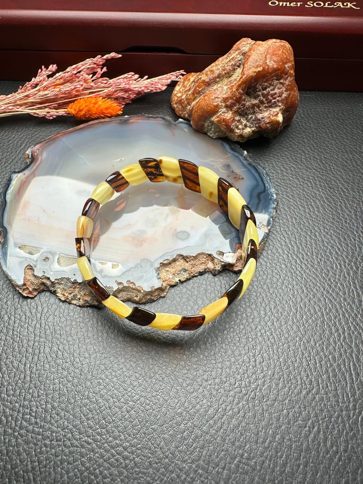 Damla Kehribar Bileklik