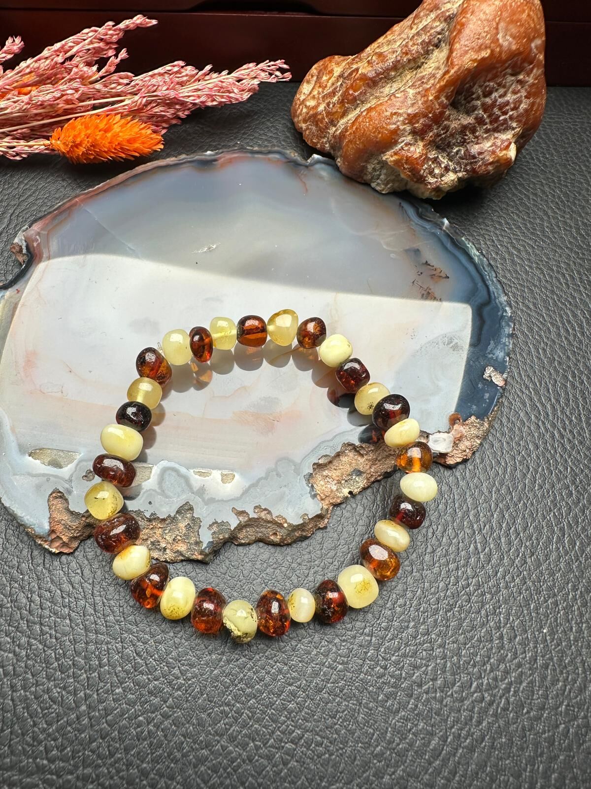 Damla Kehribar Bileklik