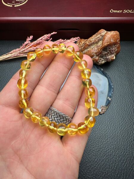 Damla Kehribar Bileklik