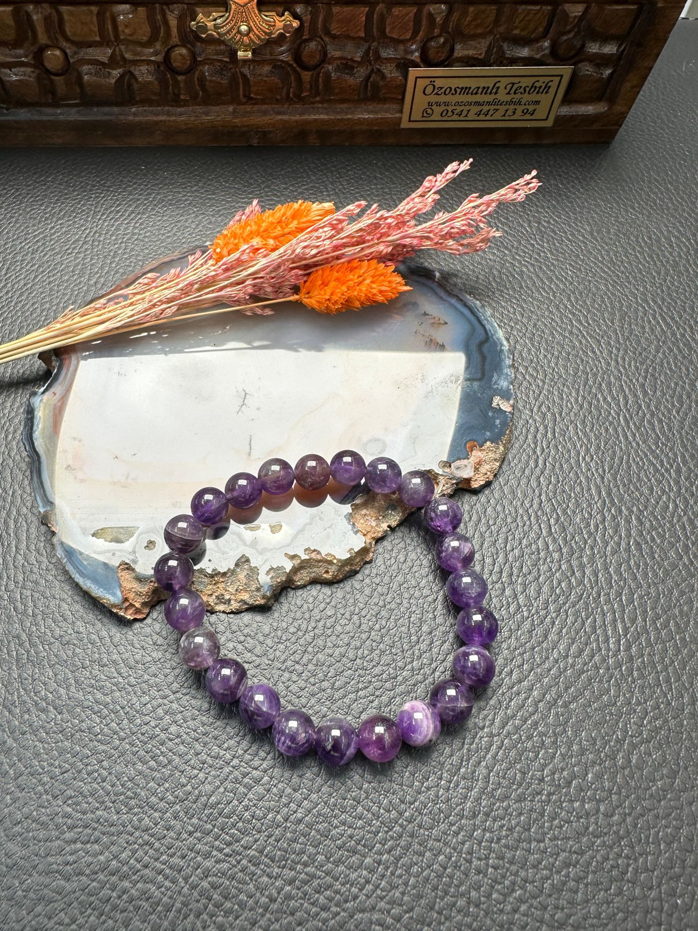 Ametist Doğal Taş Bileklik