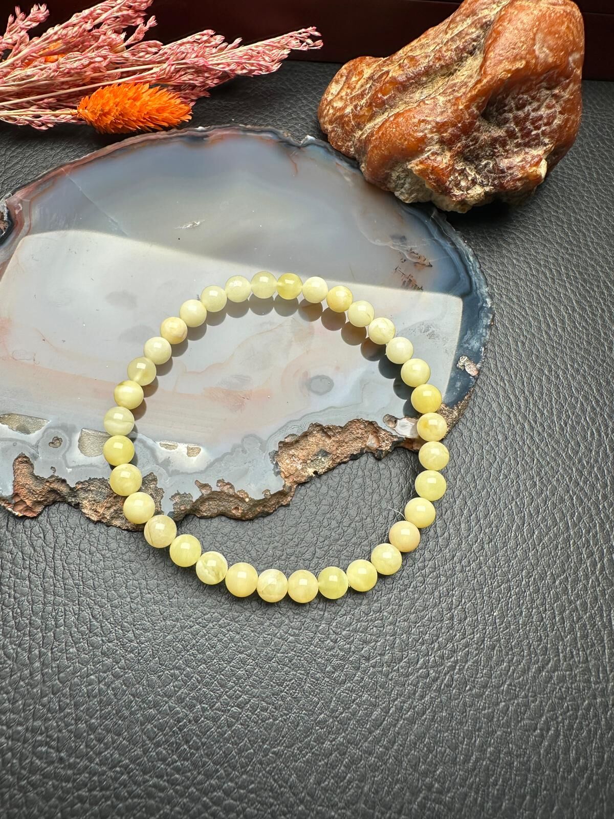 Damla Kehribar Bileklik