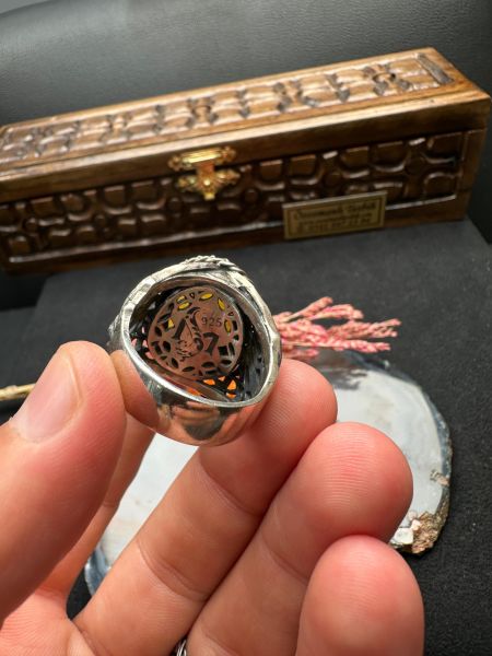 Özel Tasarım Erzurum Oltu Taşlı Gümüş Yüzük
