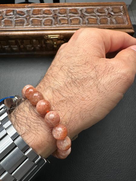 Güneş Taşı Doğal Taş Bileklik