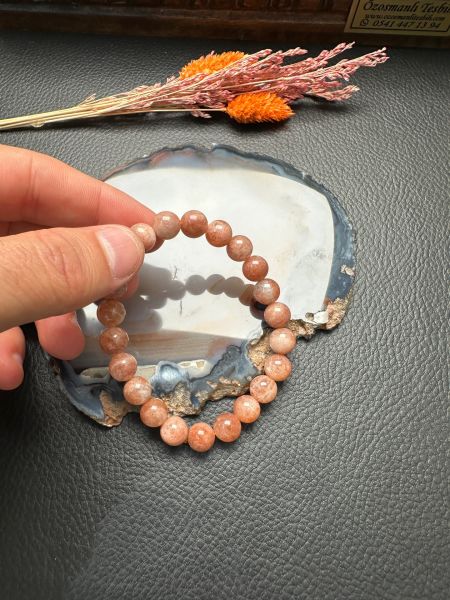 Güneş Taşı Doğal Taş Bileklik