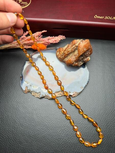 Damla Kehribar Yetişkin Kolye