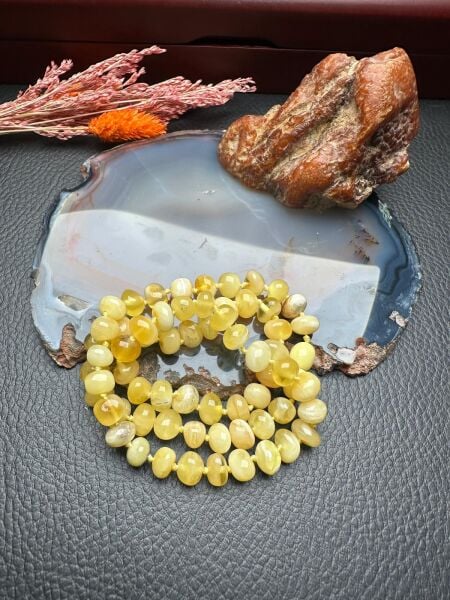 Damla Kehribar Yetişkin Kolye