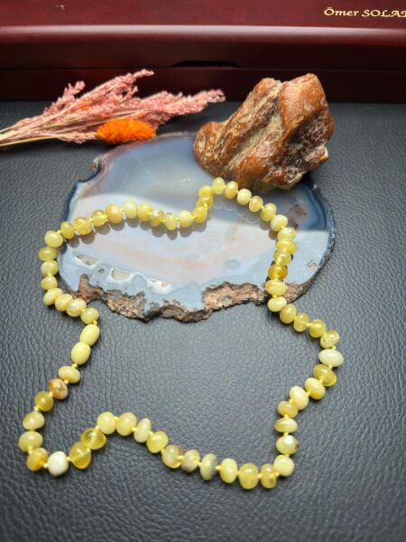 Damla Kehribar Yetişkin Kolye