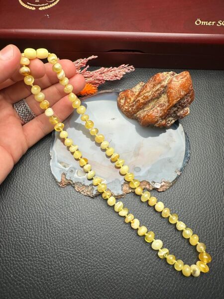 Damla Kehribar Yetişkin Kolye