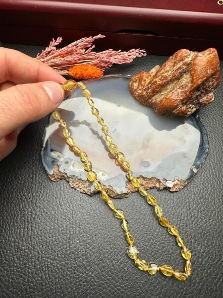 Damla Kehribar Bebek Diş Kolyesi