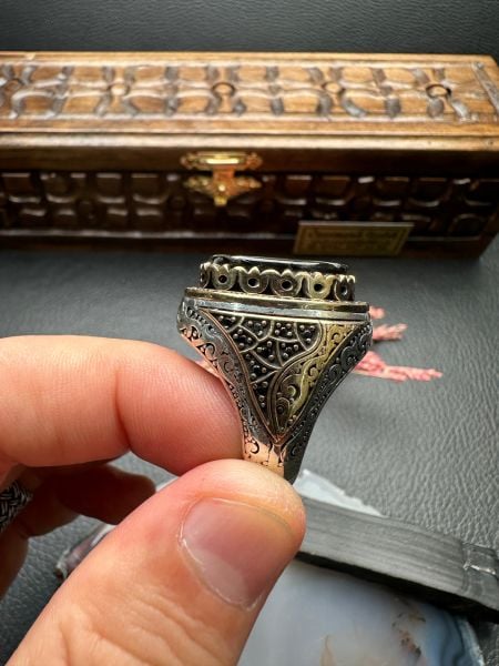 Özel Tasarım Erzurum Oltu Taşlı Gümüş Yüzük
