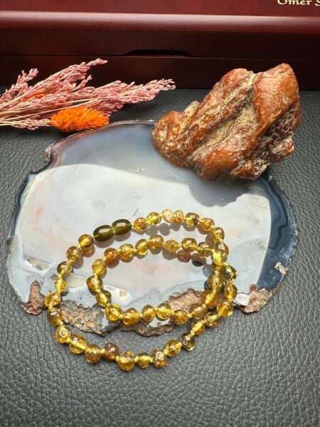 Damla Kehribar Bebek Diş Kolyesi