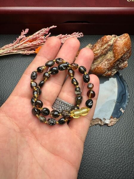 Damla Kehribar Bebek Diş Kolyesi