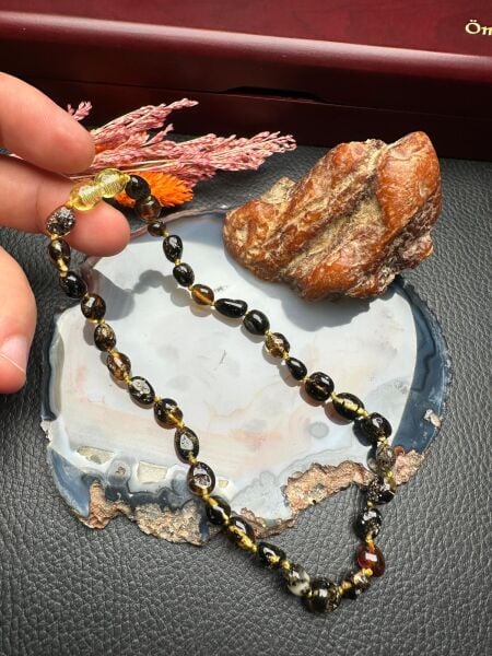 Damla Kehribar Bebek Diş Kolyesi