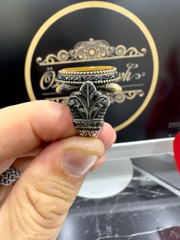 Kaplangözü Taşı 925 Ayar Gümüş Erkek Yüzük