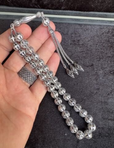 Küre Model 925 Ayar Gümüş Tesbih
