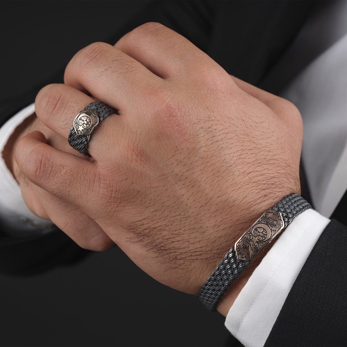 Ayyıldız Model Gümüş Erkek Set