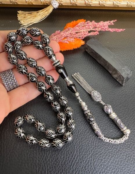 Beyzi Model Gümüş Nakkaş Erzurum Oltutaşı Tesbih