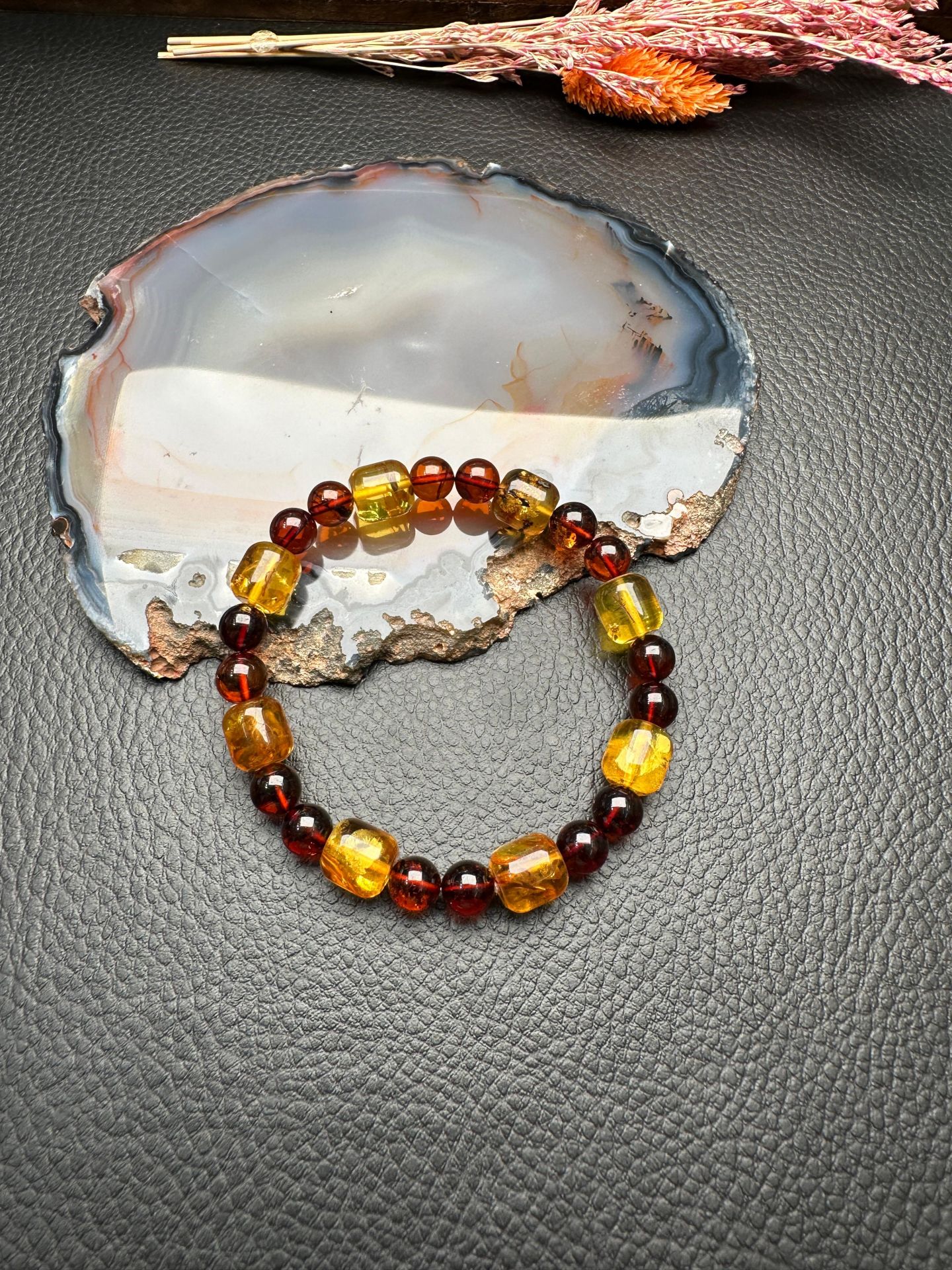 Damla Kehribar Bileklik