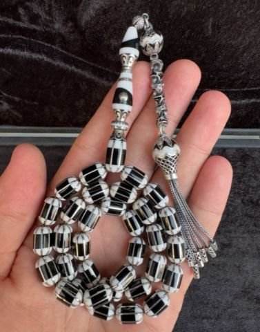Kapsül Model 925 Ayar Katalin ve Gümüş İşleme Oltu Tesbih