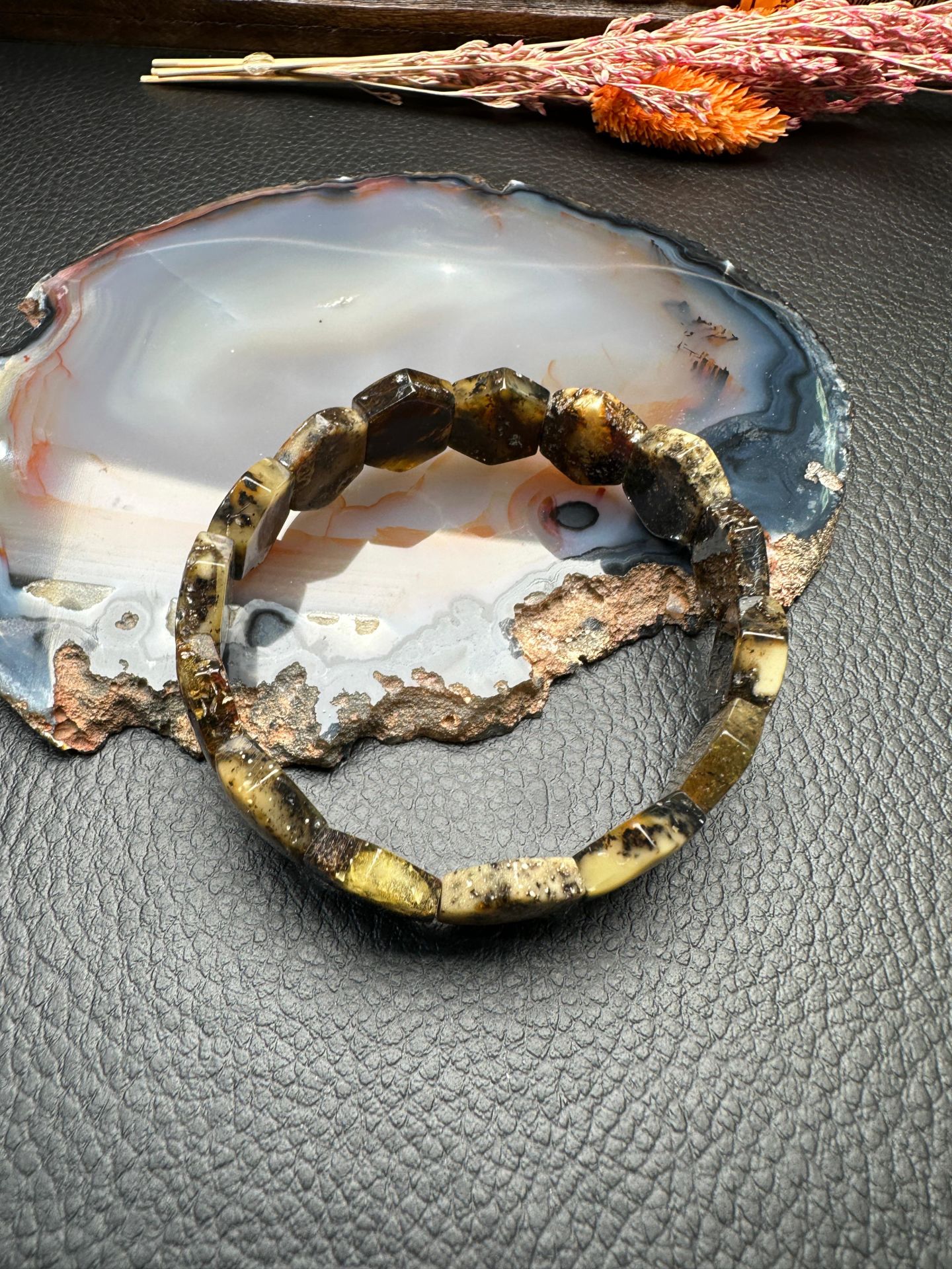 Damla Kehribar Bileklik