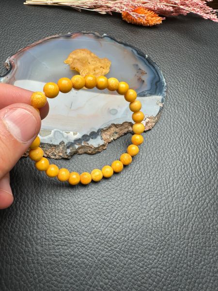 Eskitme Model Damla Kehribar Bileklik