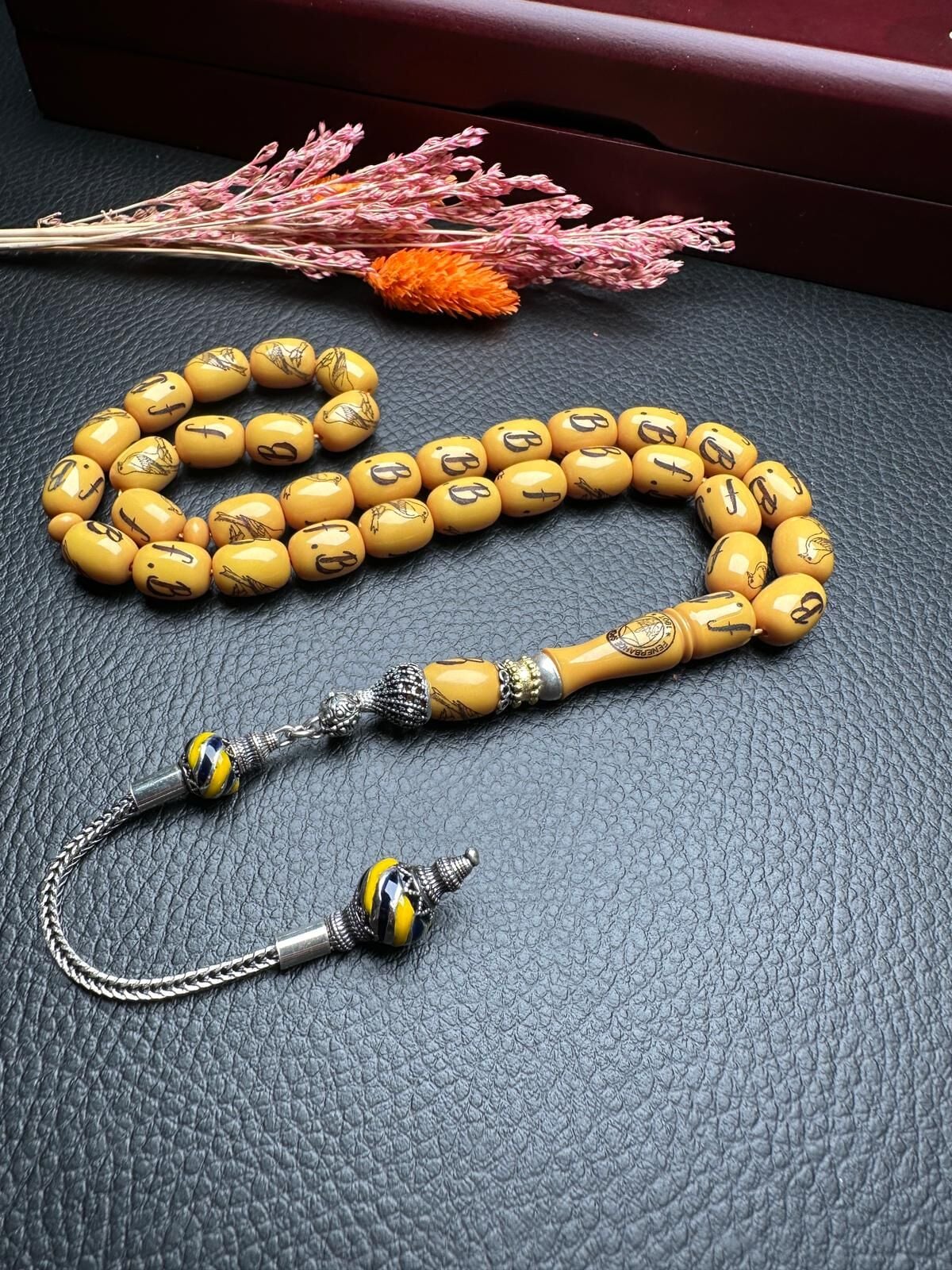 Kapsül Model Fenerbahçe Taraftar Sıkma Kehribar Tesbih