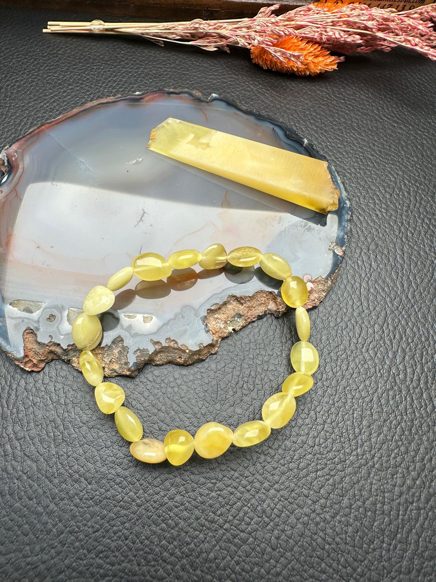 Damla Kehribar Bileklik