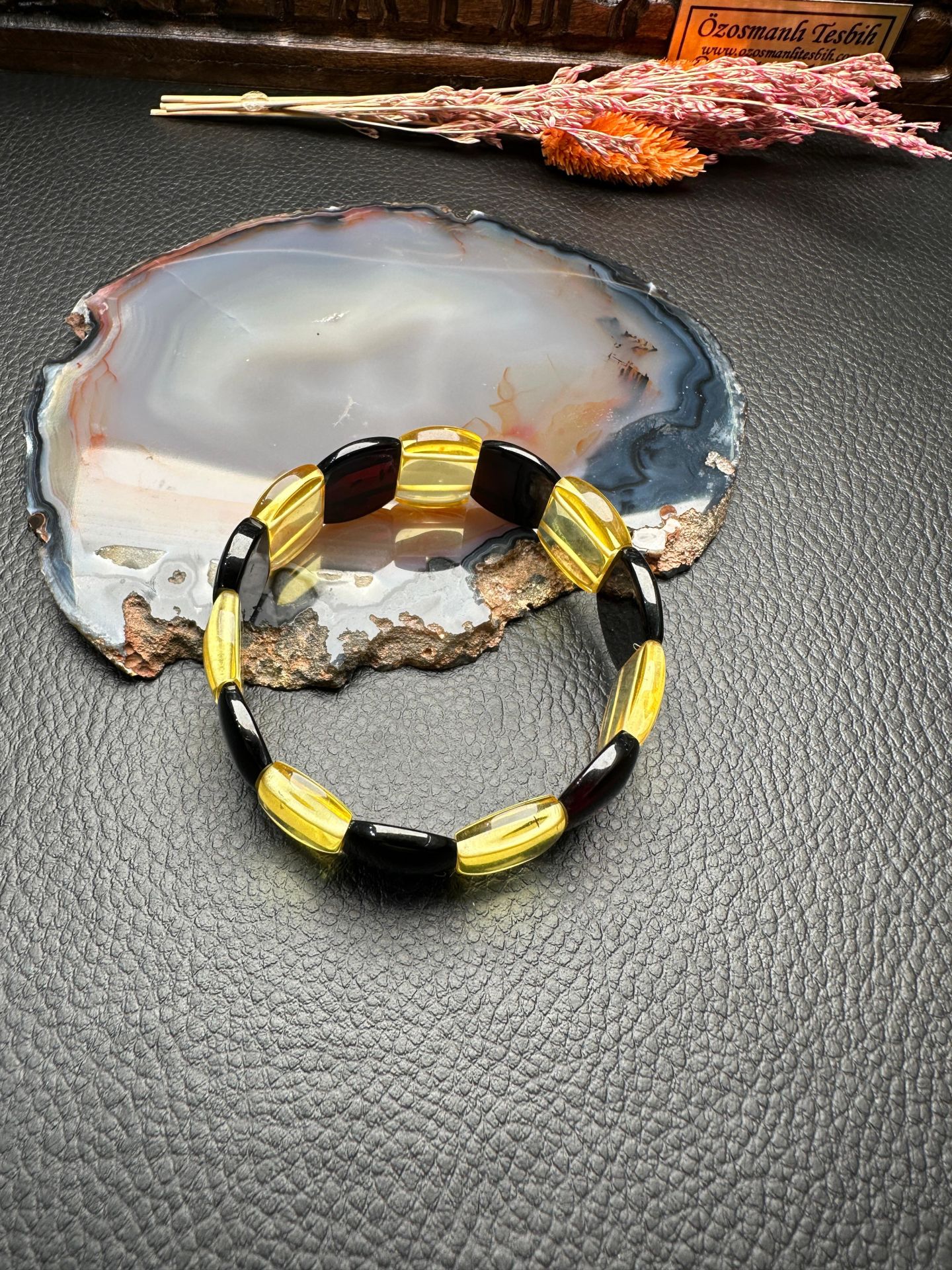 Damla Kehribar Bileklik