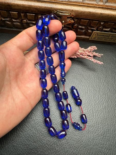 Kapsül Model Parlement Mavi Ateş Kehribar Tesbih